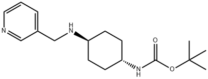 tert-Butyl (1R*,4R*)-4-[(pyridin-3-ylmethyl)amino]cyclohexylcarbamate Struktur