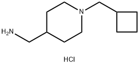 [1-(Cyclobutylmethyl)piperidin-4-yl]methanamine dihydrochloride Struktur