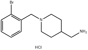 [1-(2-Bromobenzyl)piperidin-4-yl]methanamine dihydrochloride Struktur