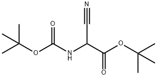 tert-Butyl 2-((tert-butoxycarbonyl)amino)-2-cyanoacetate Struktur