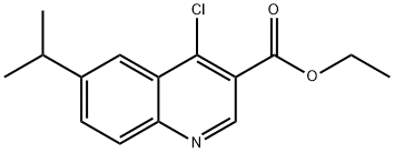 3-Quinolinecarboxylic acid, 4-chloro-6-(1-methylethyl)-, ethyl ester Struktur