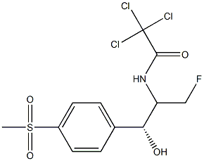 2,2,2-trichloro-N-[(1R)-3-fluoro-1-hydroxy-1-(4-methylsulfonylphenyl)propan-2-yl]acetamide Struktur