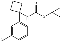 tert-Butyl N-[1-(3-chlorophenyl)cyclobutyl]carbamate Struktur