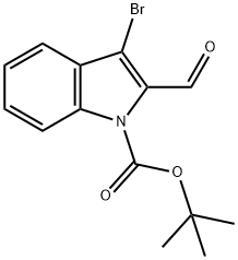 TERT-BUTYL 3-BROMO-2-FORMYL-1H-INDOLE-1-CARBOXYLATE Struktur