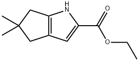 ETHYL 5,5-DIMETHYL-1,4,5,6-TETRAHYDROCYCLOPENTA[B]PYRROLE-2-CARBOXYLATE Struktur