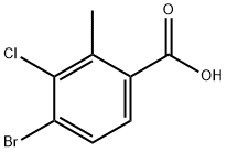 4-Bromo-3-chloro-2-methylbenzoic acid Struktur