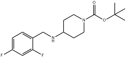 tert-Butyl 4-(2,4-difluorobenzylamino)piperidine-1-carboxylate Struktur