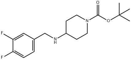 tert-Butyl 4-(3,4-difluorobenzylamino)piperidine-1-carboxylate Struktur