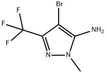 4-BROMO-2-METHYL-5-TRIFLUOROMETHYL-2H-PYRAZOL-3-YLAMINE Struktur