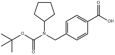 4-[(tert-Butoxycarbonyl-cyclopentylamino)-methyl]-benzoic acid Struktur