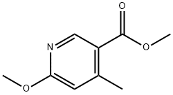 6-Methoxy-4-methyl-nicotinic acid methyl ester Struktur