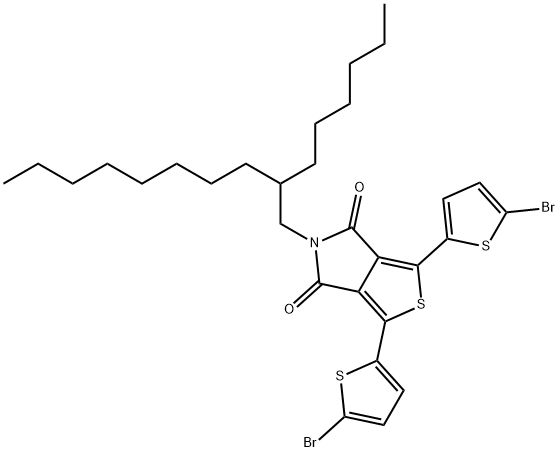 1-(4-Bromothiophen-2-yl)-3-(5-bromothiophen-2-yl)-5-(2-hexyldecyl)-4H-thieno-[3,4-c]pyrrole-4,6(5H)-dione Structure