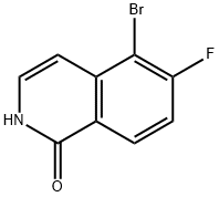 5-bromo-6-fluoro-1,2-dihydroisoquinolin-1-one Struktur