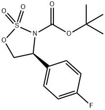 (S)-tert-butyl 4-(4-fluorophenyl)-1,2,3-oxathiazolidine-3-carboxylate 2,2-dioxide Struktur