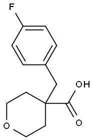 4-[(4-Fluorophenyl)methyl]oxane-4-carboxylic acid Struktur