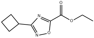 Ethyl 3-cyclobutyl-1,2,4-oxadiazole-5-carboxylate Struktur