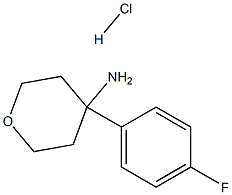 4-(4-Fluorophenyl)oxan-4-amine hydrochloride Struktur