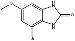 4-Bromo-6-methoxy-1,3-dihydro-benzoimidazol-2-one Struktur