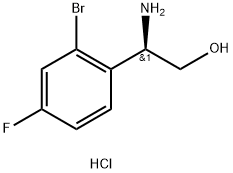 (2R)-2-AMINO-2-(2-BROMO-4-FLUOROPHENYL)ETHAN-1-OL HYDROCHLORIDE Struktur