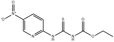 Carbamic acid, N-[[(5-nitro-2-pyridinyl)amino]thioxomethyl]-, ethyl ester Struktur