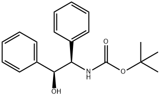 N-[(1R,2S)-2-hydroxy-1,2-diphenylethyl]-Carbamic acid 1,1-dimethylethyl ester Struktur