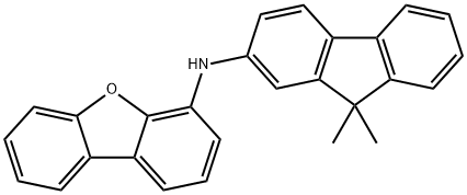 N-(9,9-dimethyl-9H-fluoren-2-yl)-4-Dibenzofuranamine Struktur