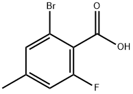 2-BROMO-6-FLUORO-4-METHYLBENZOIC ACID Struktur