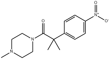 1-Propanone, 2-methyl-1-(4-methyl-1-piperazinyl)-2-(4-nitrophenyl)- Struktur