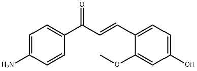 (2E)-1-(4-aminophenyl)-3-(4-hydroxy-2-methoxyphenyl)prop-2-en-1-one Struktur