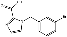 1-(3-Bromobenzyl)-1H-imidazole-2-carboxylic acid Struktur