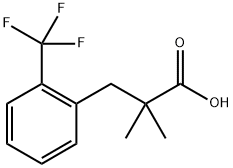 2,2-Dimethyl-3-[2-(trifluoromethyl)phenyl]propanoic acid Struktur