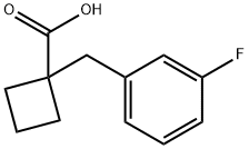 1-[(3-Fluorophenyl)methyl]cyclobutane-1-carboxylic acid Struktur