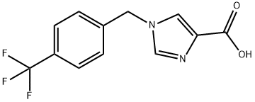 1-[4-(Trifluoromethyl)benzyl]-1H-imidazole-4-carboxylic acid Struktur