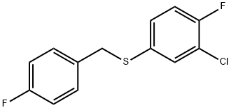 (3-CHLORO-4-FLUOROPHENYL)(4-FLUOROBENZYL)SULFANE Struktur