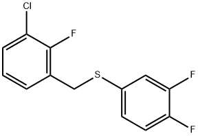 (3-CHLORO-2-FLUOROBENZYL)(3,4-DIFLUOROPHENYL)SULFANE Struktur