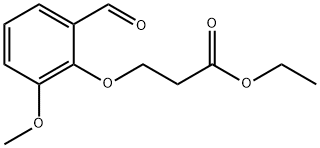 ETHYL 3-(2-FORMYL-6-METHOXYPHENOXY)PROPANOATE Struktur