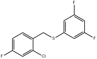 (2-CHLORO-4-FLUOROBENZYL)(3,5-DIFLUOROPHENYL)SULFANE Struktur