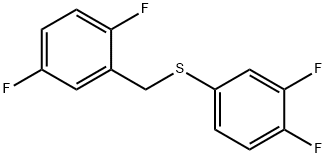 (2,5-DIFLUOROBENZYL)(3,4-DIFLUOROPHENYL)SULFANE Struktur