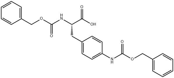 N-[(phenylmethoxy)carbonyl]-4-[[(phenylmethoxy)carbonyl]amino]- L-Phenylalanine Struktur