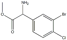 METHYL2-AMINO-2-(3-BROMO-4-CHLOROPHENYL)ACETATE Struktur