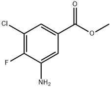 3-Amino-5-chloro-4-fluoro-benzoic acid methyl ester Struktur