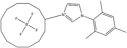 1-(2,4,6-Trimethylphenyl)-3-(cyclododecyl)imidazolium tetrafluoroborate Struktur