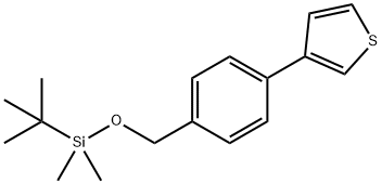 tert-butyldimethyl((4-(thiophen-3-yl)benzyl)oxy)silane Struktur