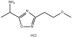 {1-[3-(2-methoxyethyl)-1,2,4-oxadiazol-5-yl]ethyl}amine hydrochloride Struktur