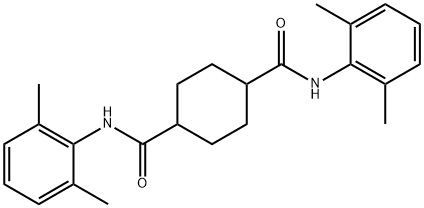 N,N'-bis(2,6-dimethylphenyl)-1,4-cyclohexanedicarboxamide Struktur