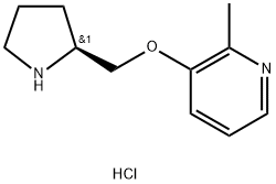 Pyridine, 2-methyl-3-[(2S)-2-pyrrolidinylmethoxy]-, dihydrochloride Struktur