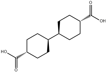 (trans,trans)-[1,1'-Bicyclohexyl]-4,4'-dicarboxylic acid Struktur