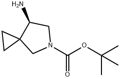 tert-butyl (7R)-7-amino-5-azaspiro[2.4]heptane-5-carboxylate Struktur