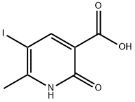 5-Iodo-6-methyl-2-oxo-1,2-dihydro-pyridine-3-carboxylic acid Struktur