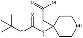 4-(Boc-amino)-4-piperidineacetic acid Struktur